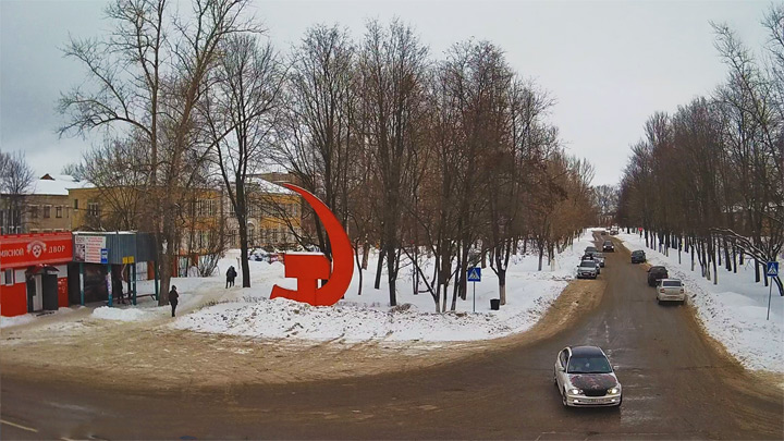 Онлайн вид на серп и молот в Кашире